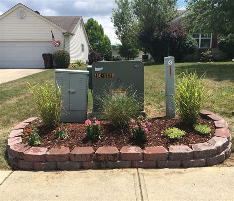 electrical boxes on streets|electrical box in front yard.